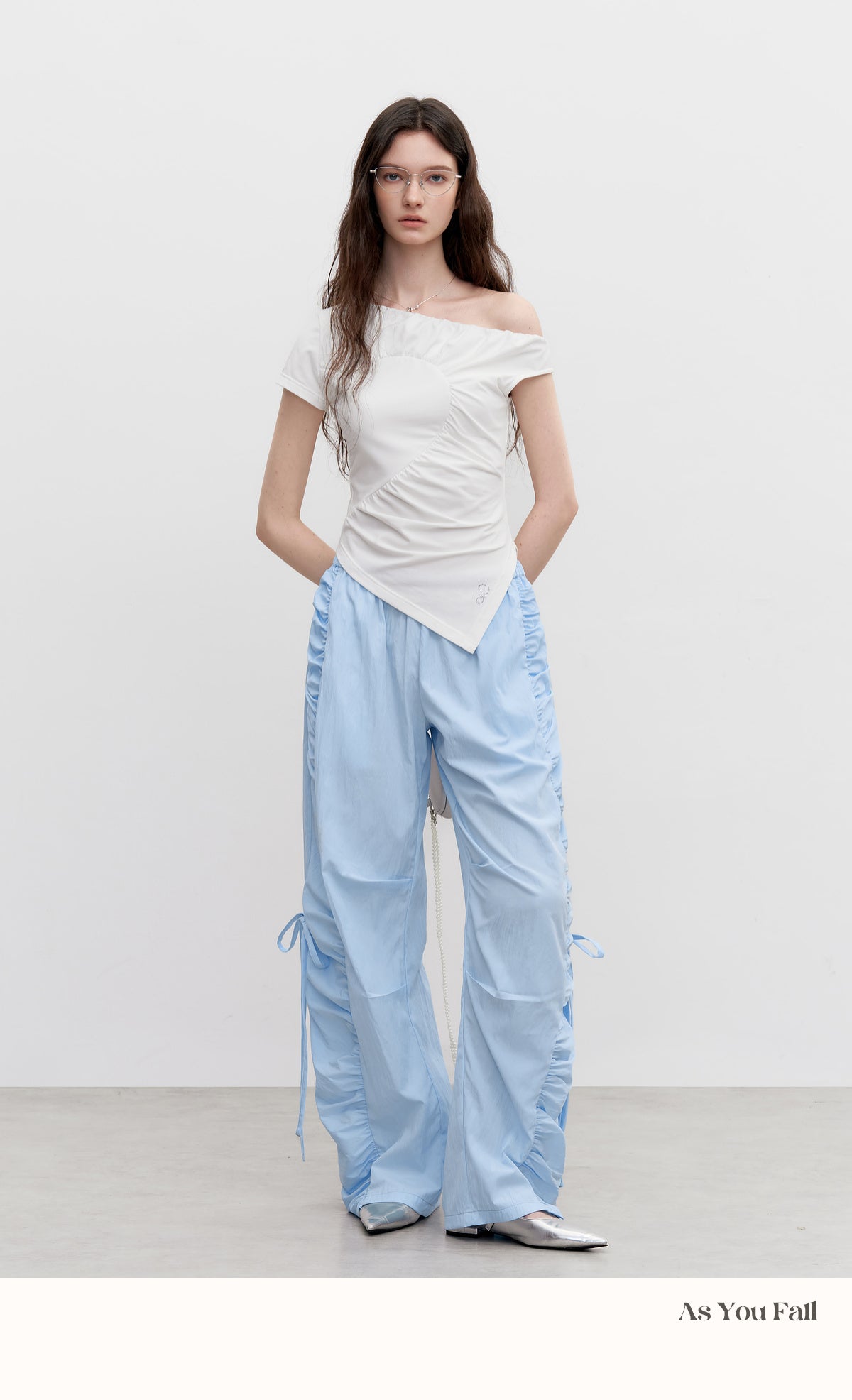 Cargo Trousers With Side Ruching