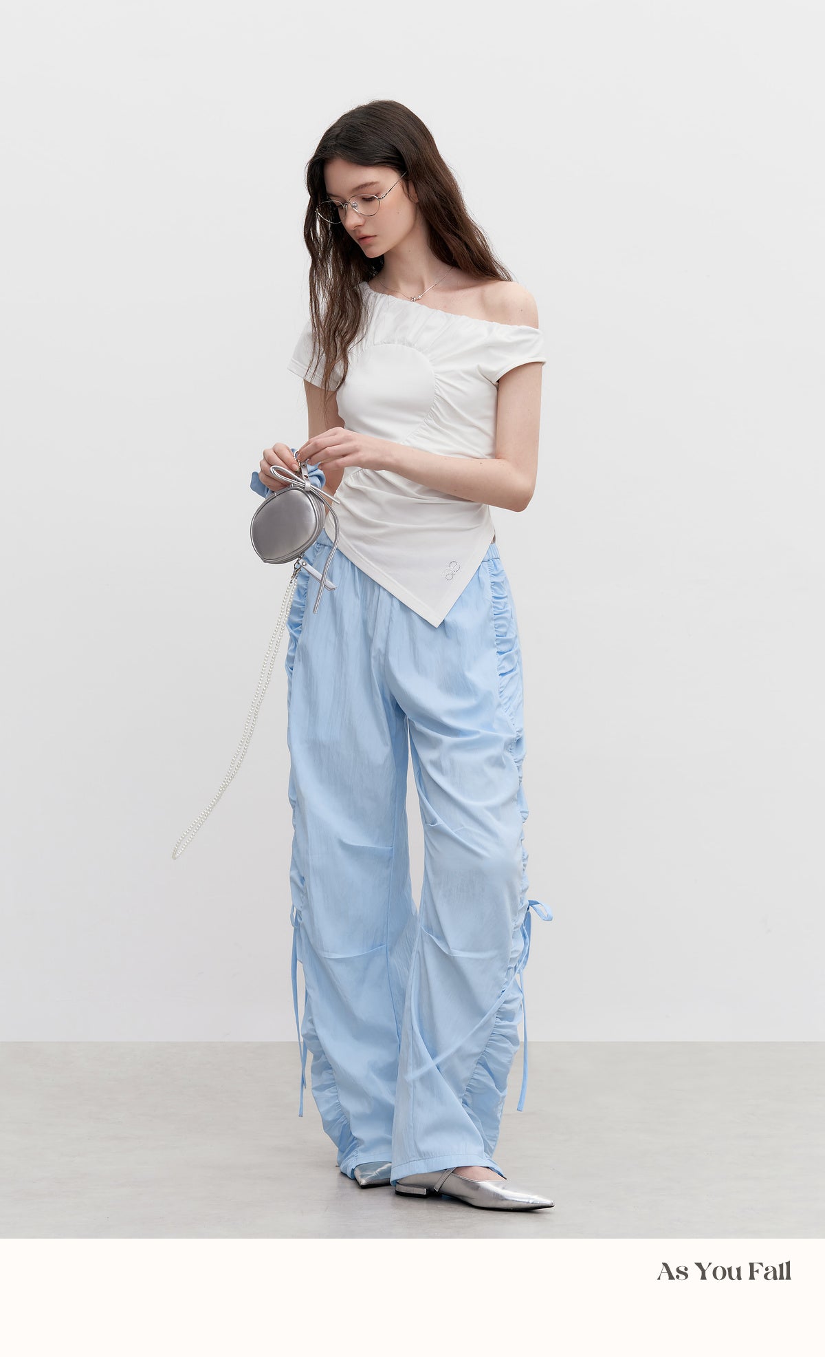 Cargo Trousers With Side Ruching