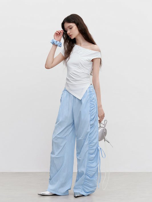 Cargo Trousers With Side Ruching