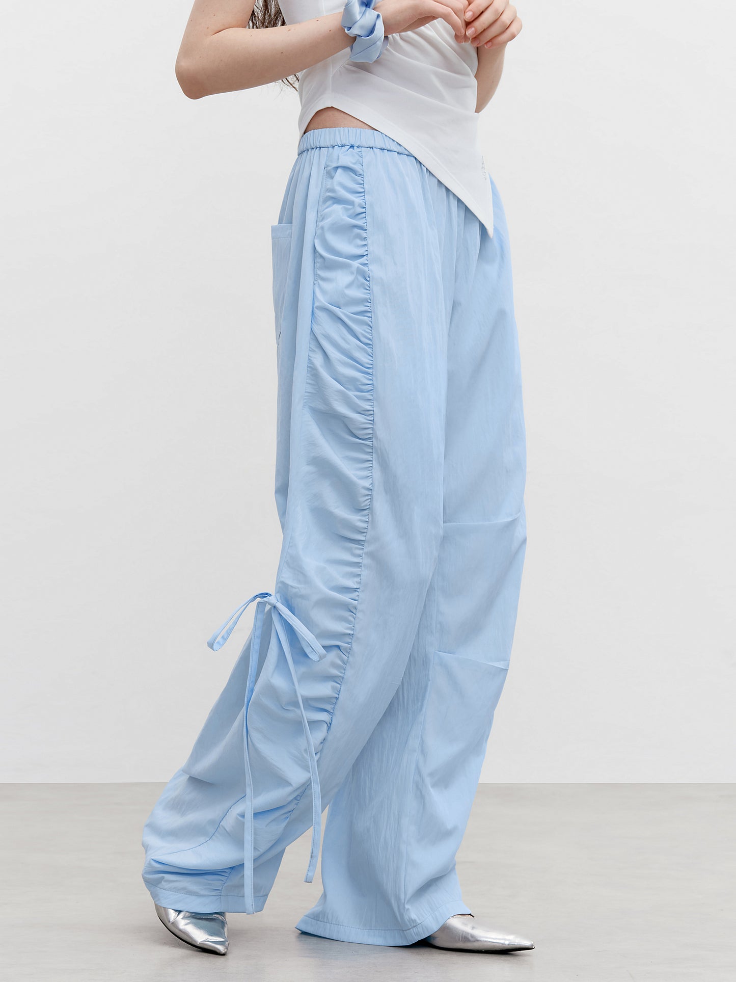 Cargo Trousers With Side Ruching