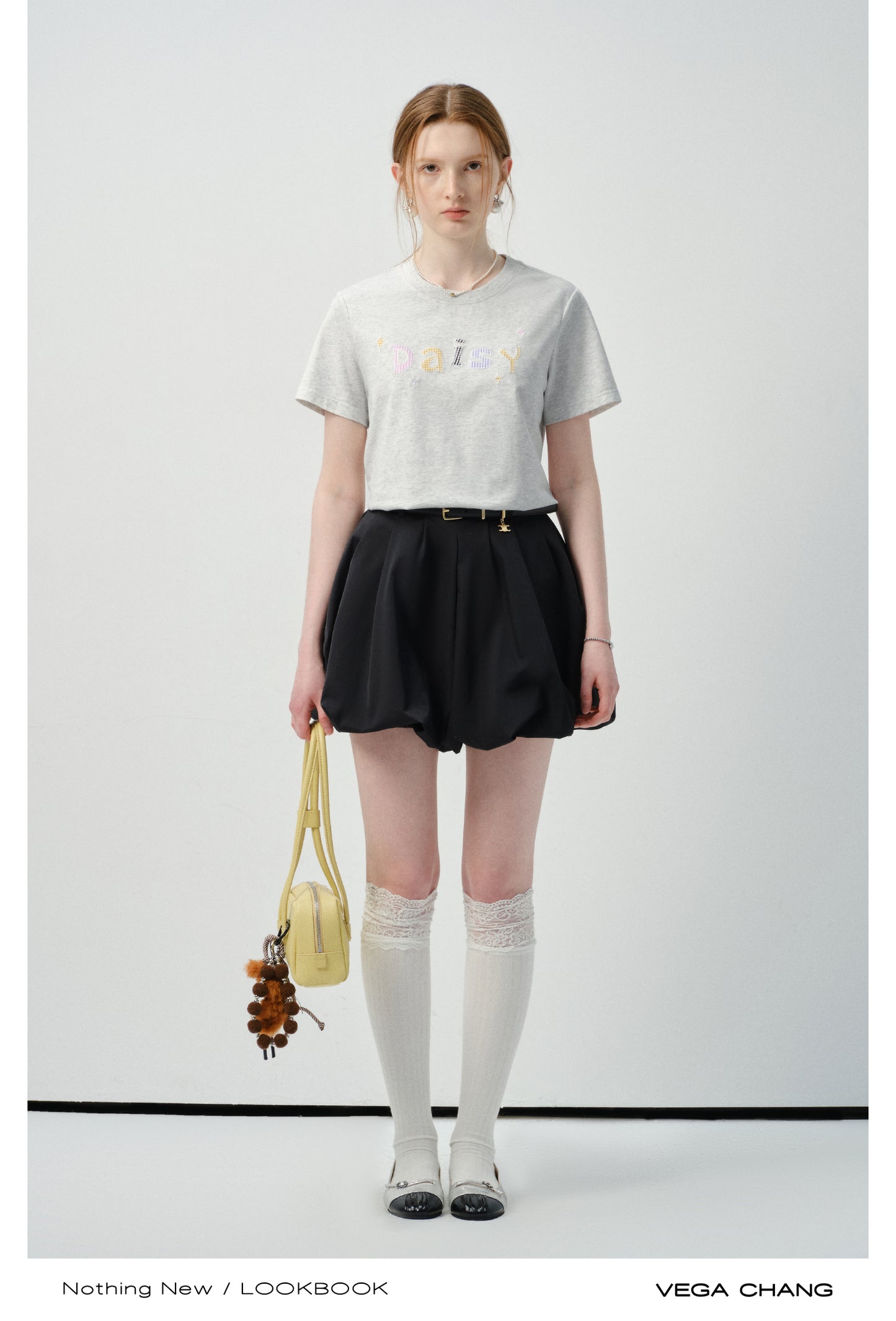 Gingham Letter Patch T-Shirt
