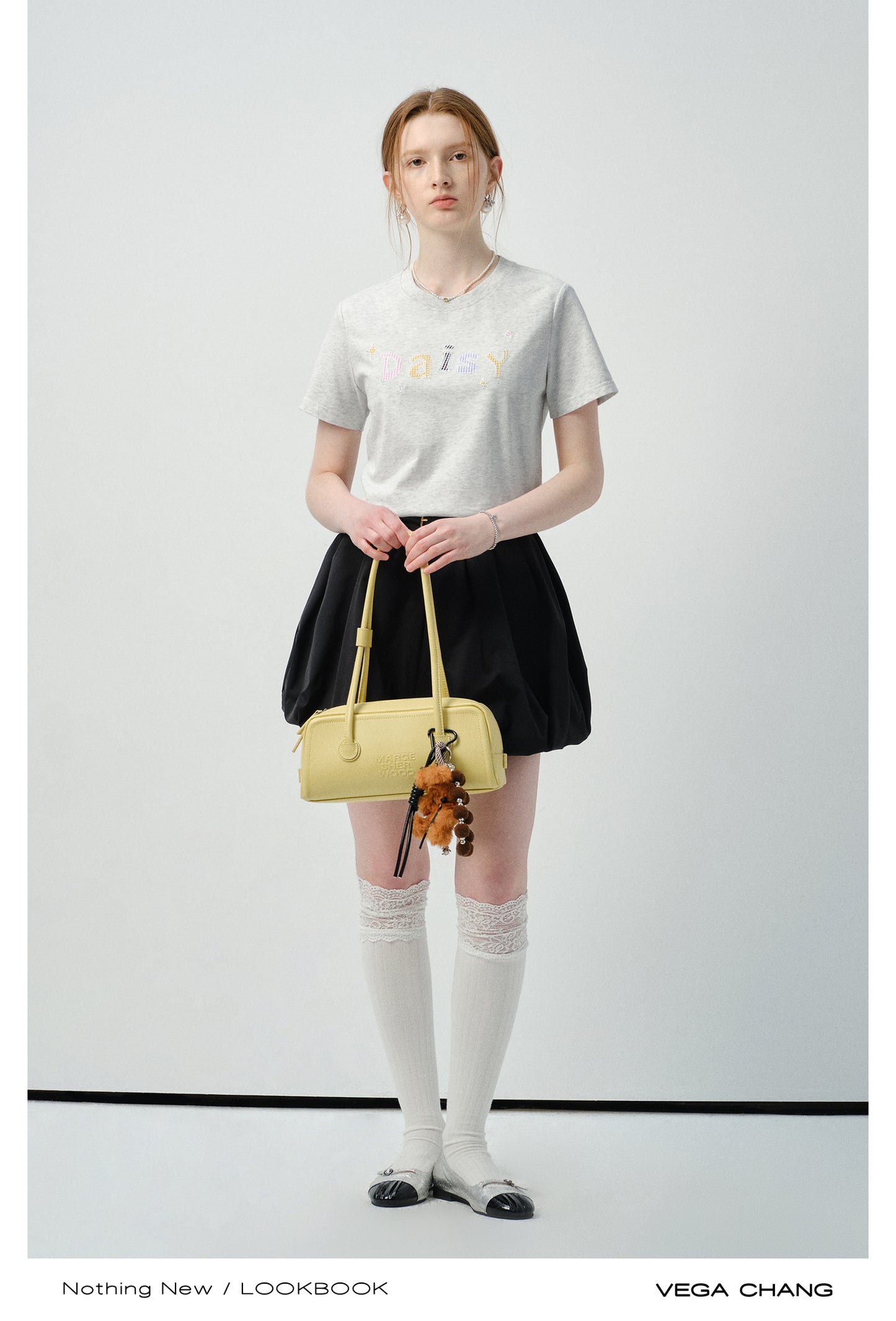 Gingham Letter Patch T-Shirt