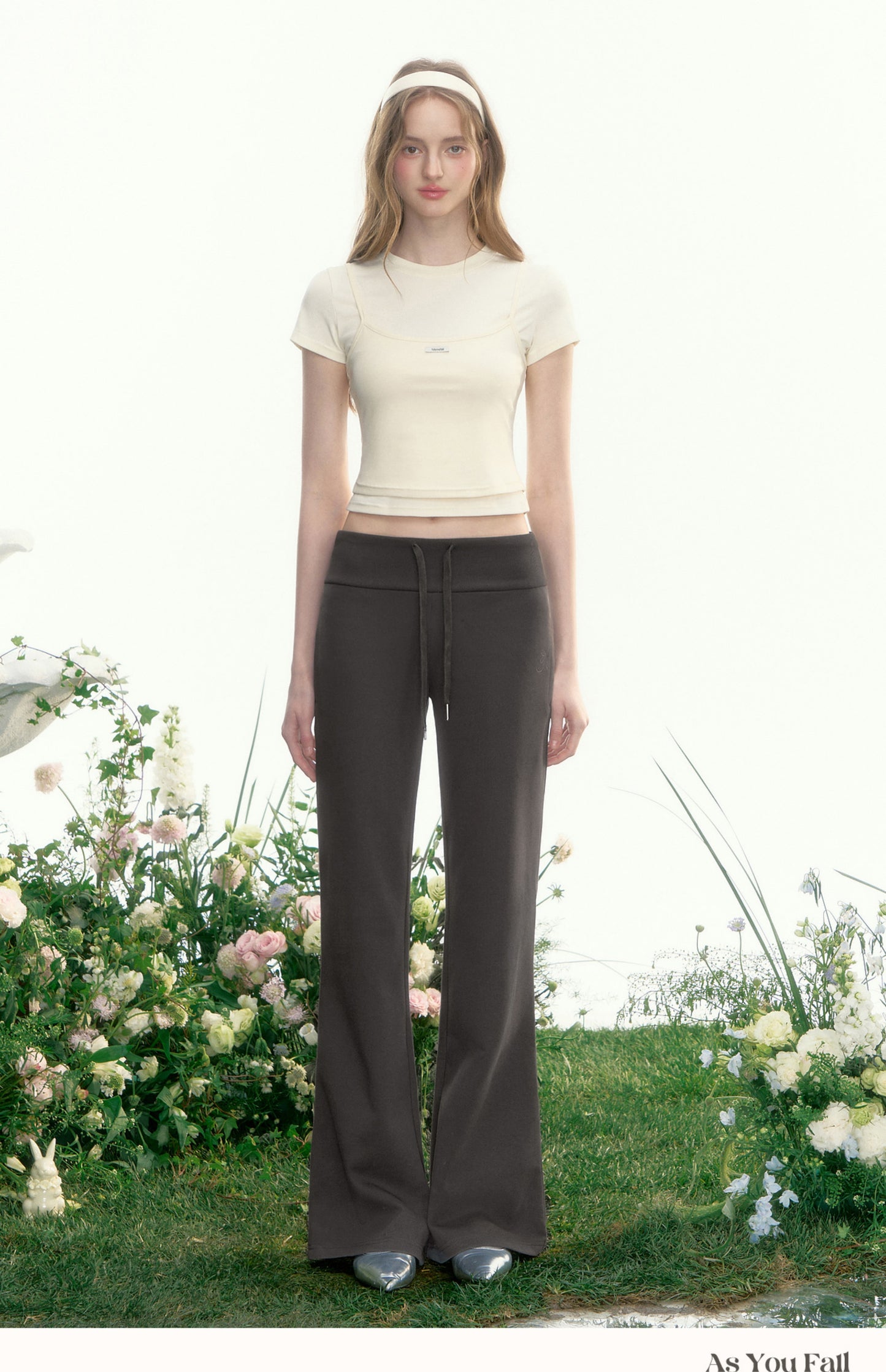 Drawstring Flared Sweatpants