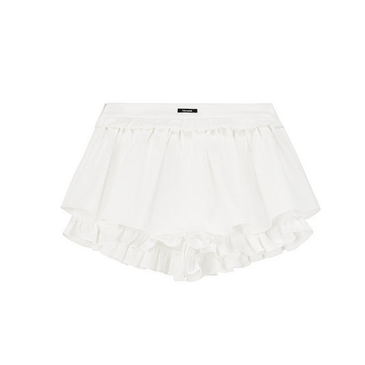 Micro Mini Ruffled Pleated Skort