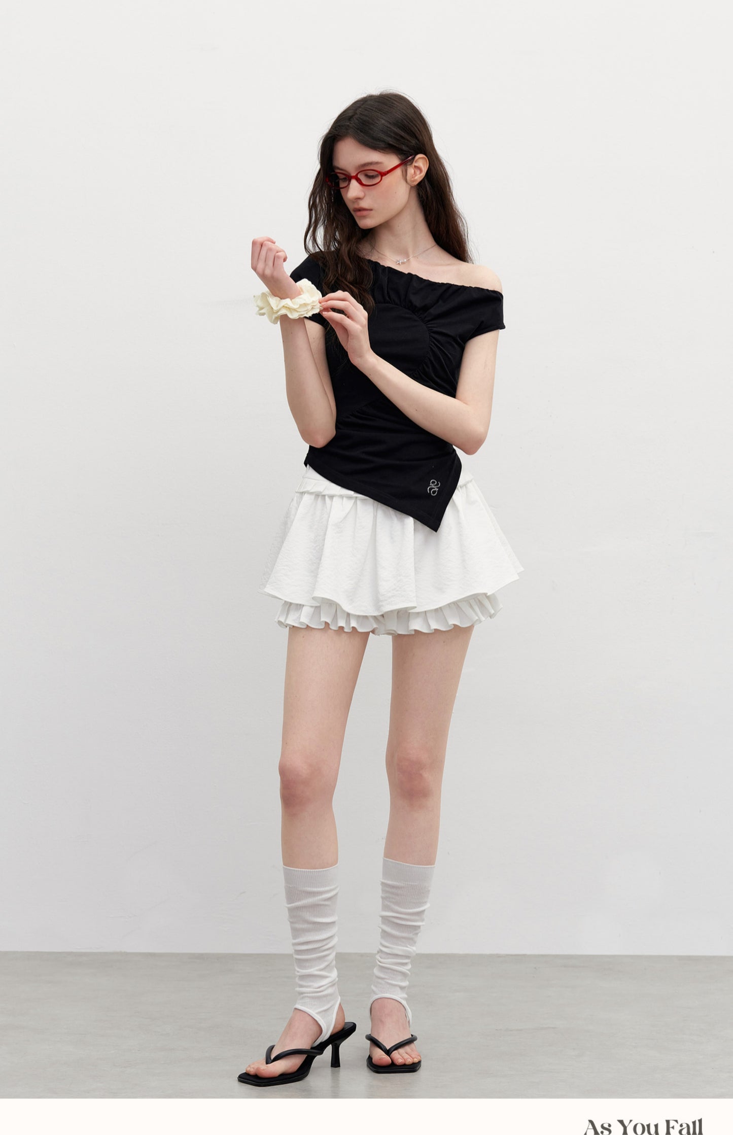 Micro Mini Ruffled Pleated Skort