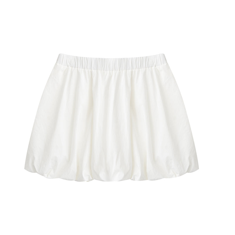 Elastic-Waist Bubble Skirt In Three Colors