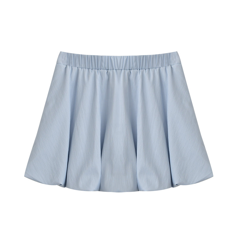 Elastic-Waist Bubble Skirt In Three Colors