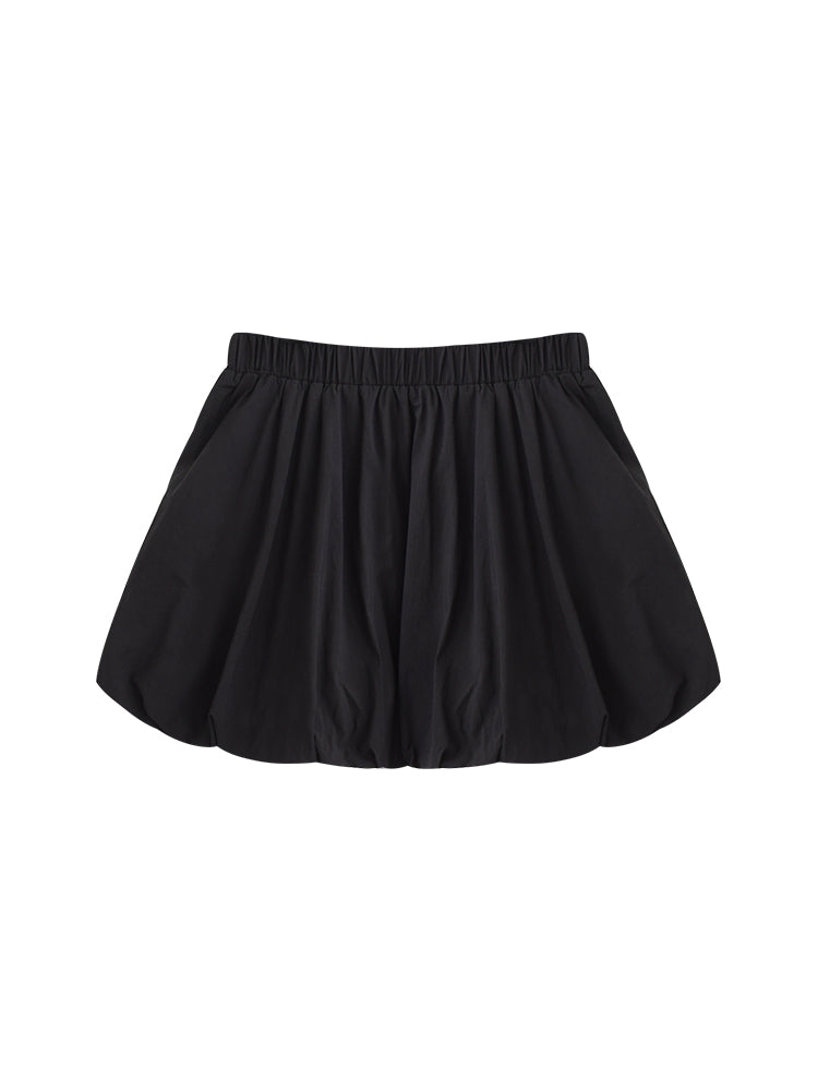 Elastic-Waist Bubble Skirt In Three Colors