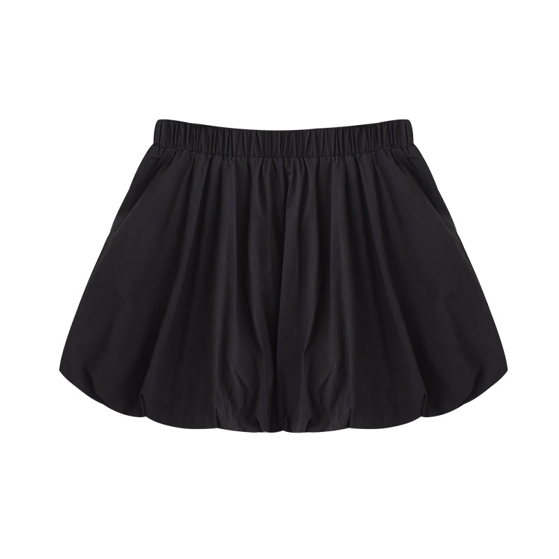 Elastic-Waist Bubble Skirt In Three Colors
