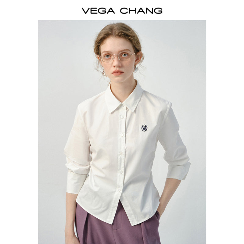 Slim Fit Embroidered Button-Up Shirt