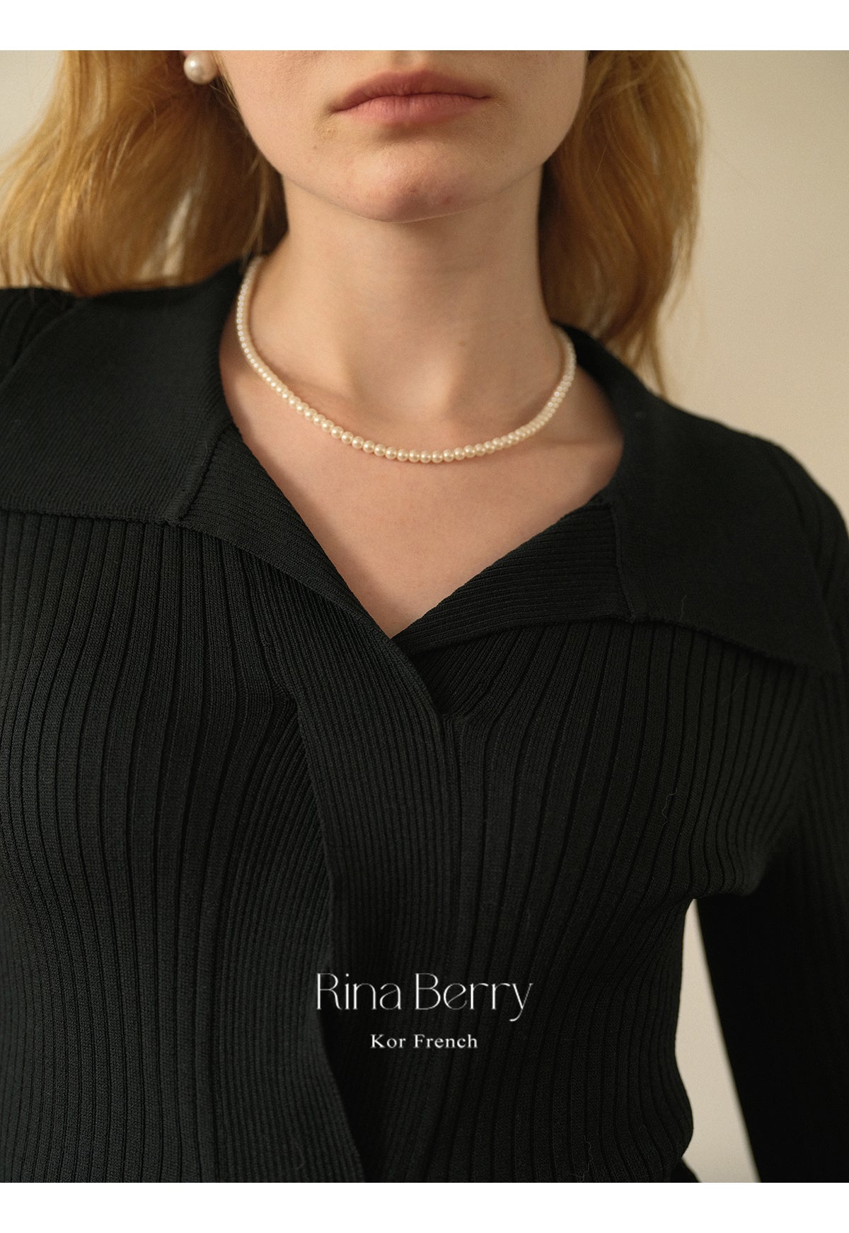 Fitted Rib Knit Top With Twisted Front