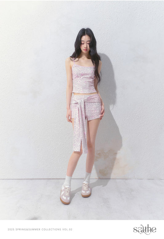 Leopard Cami Top & Tie Shorts