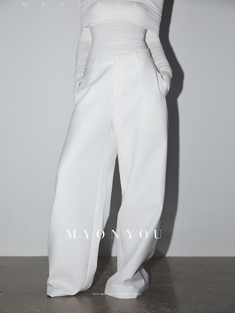 Casual Floor-Length Wide-Leg Trousers