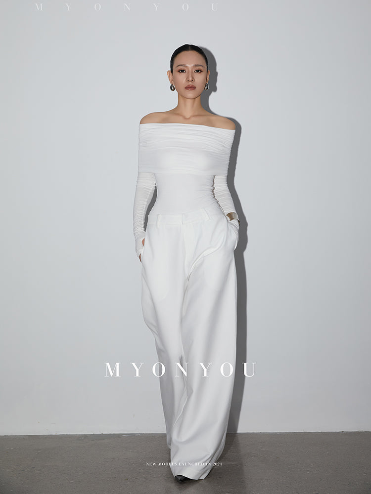 Casual Floor-Length Wide-Leg Trousers