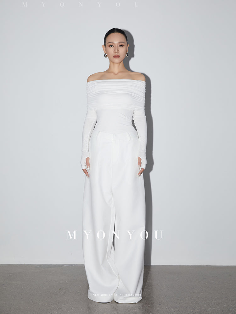 Casual Floor-Length Wide-Leg Trousers