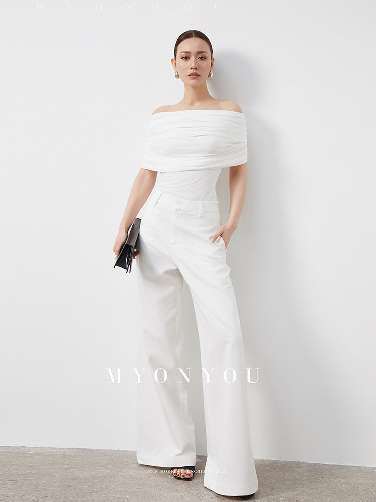 Casual Floor-Length Wide-Leg Trousers