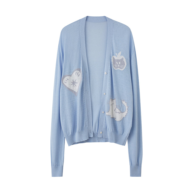 Light Knit Cat Cardigan