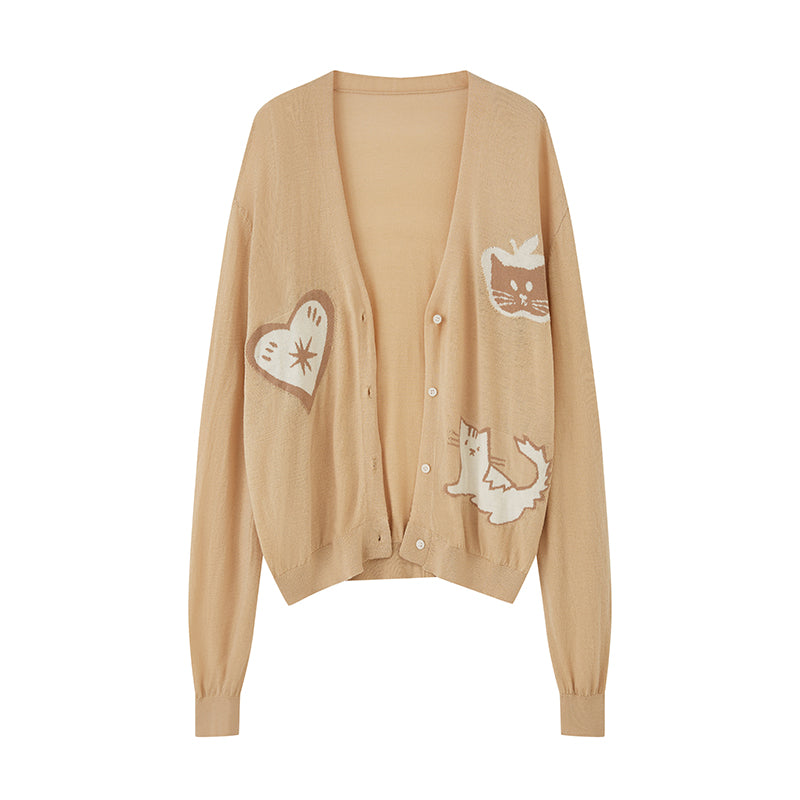Light Knit Cat Cardigan