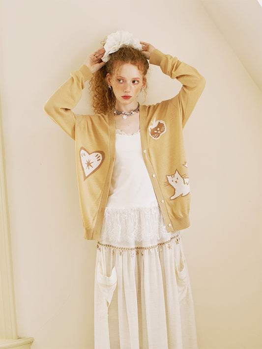 Light Knit Cat Cardigan