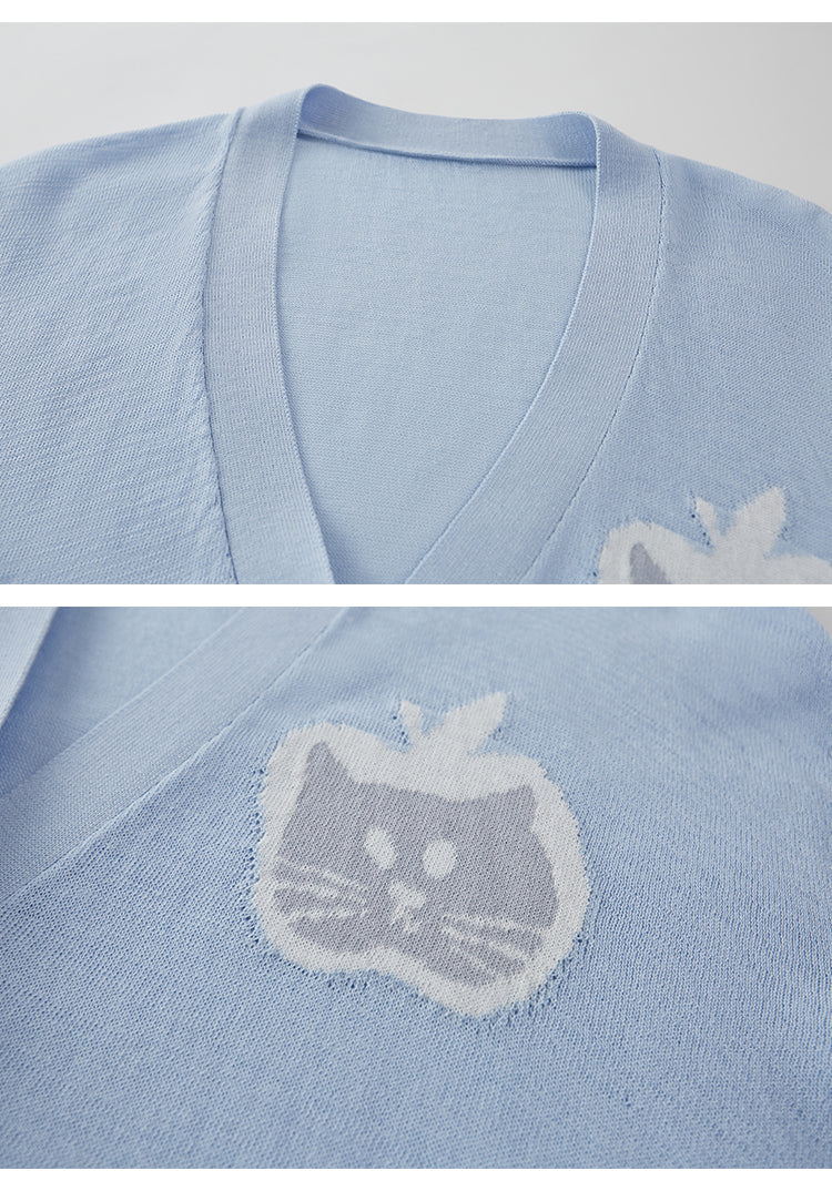 Light Knit Cat Cardigan