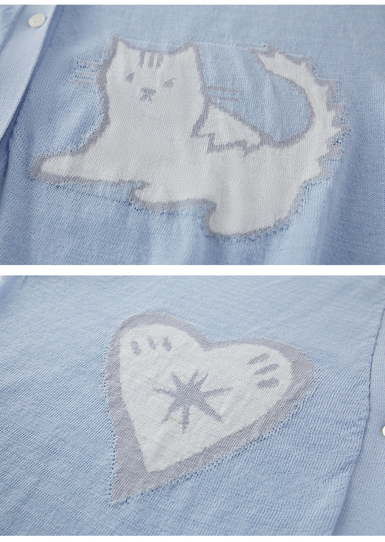 Light Knit Cat Cardigan