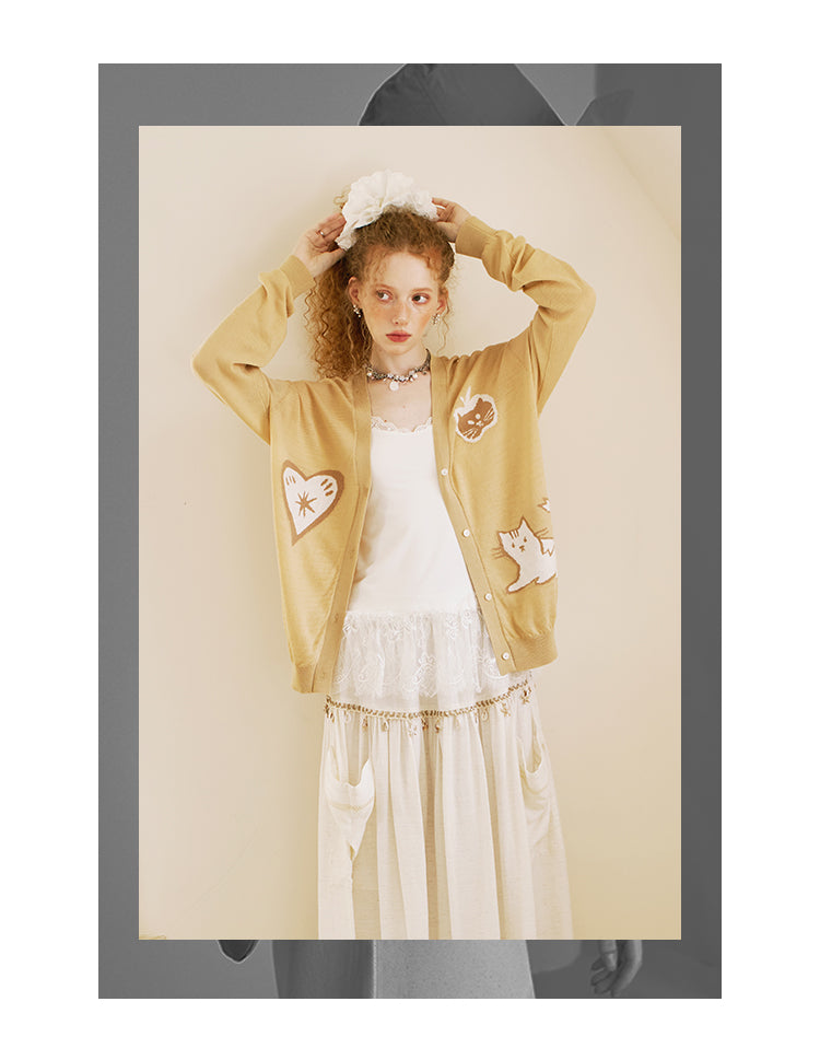 Light Knit Cat Cardigan
