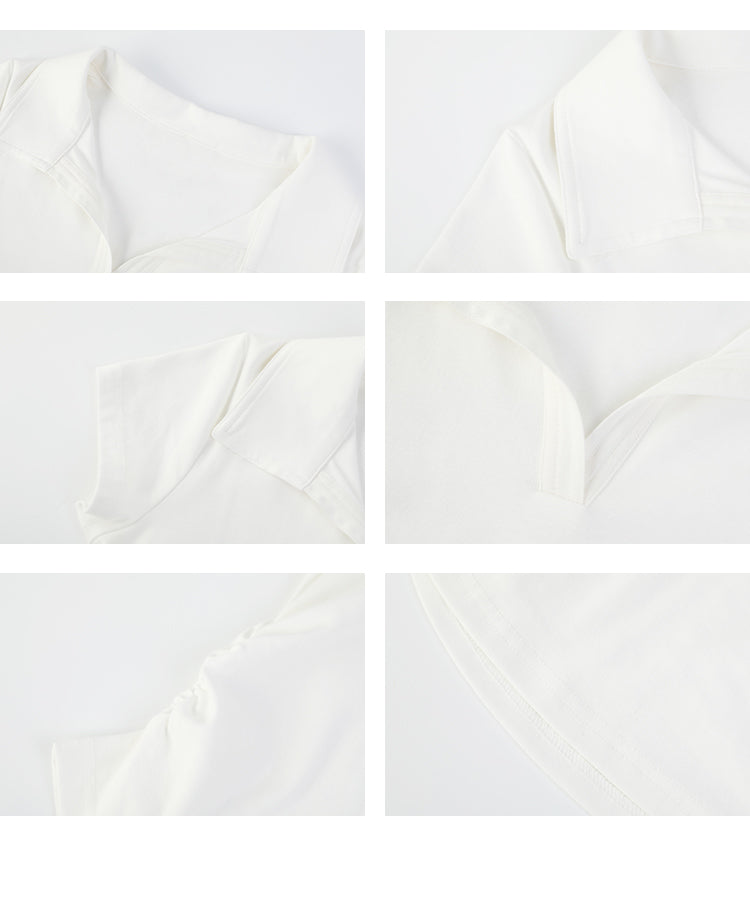 Clean-Cut Polo Collar Top