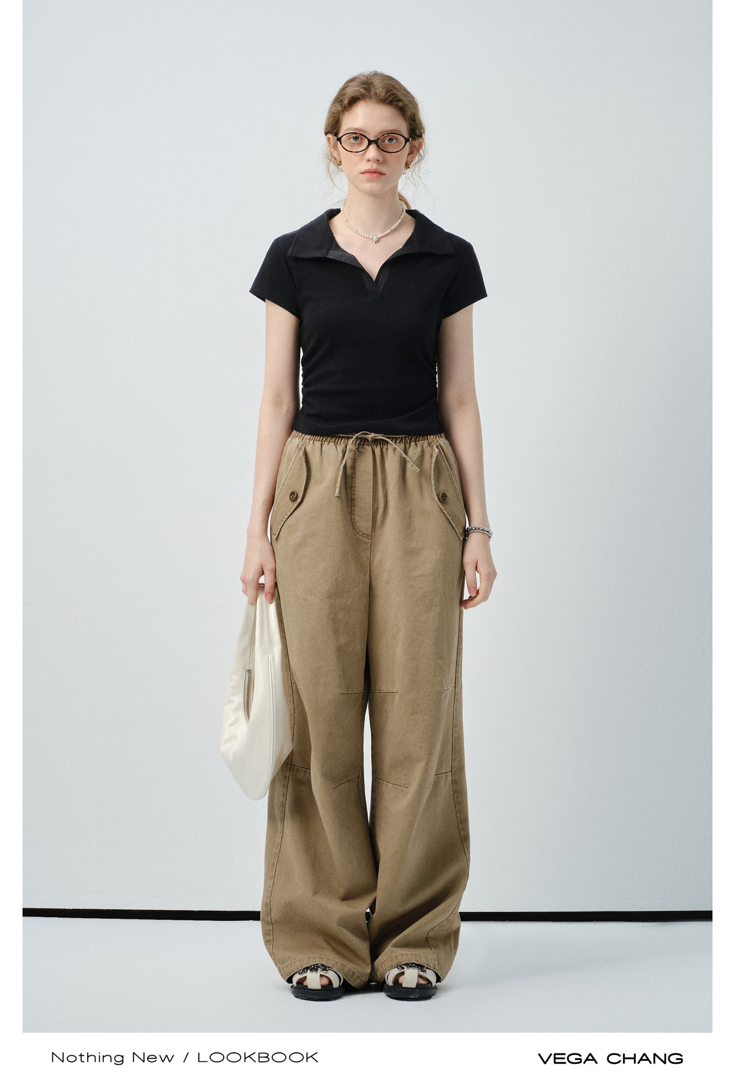 Clean-Cut Polo Collar Top