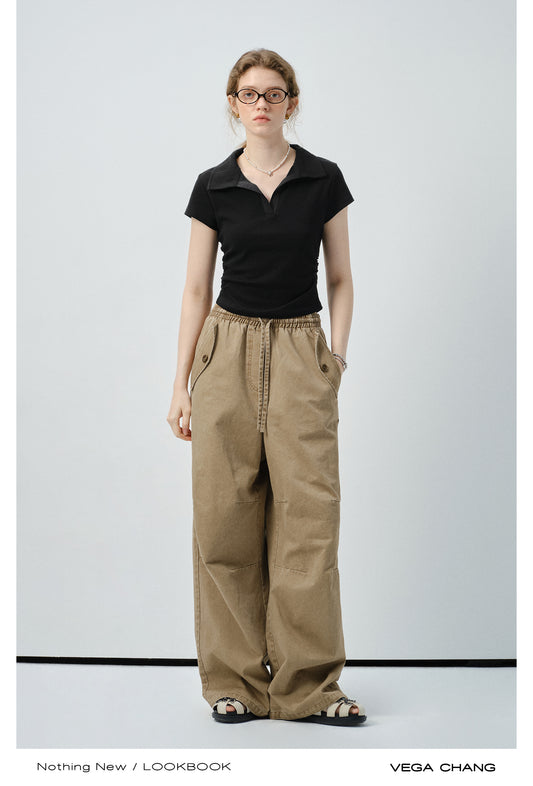 Clean-Cut Polo Collar Top