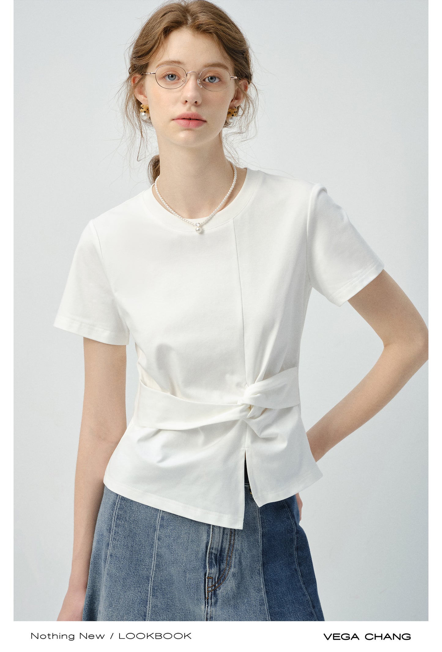 Twisted Knot T-Shirt In Sunscreen Ice-Tech Fabric