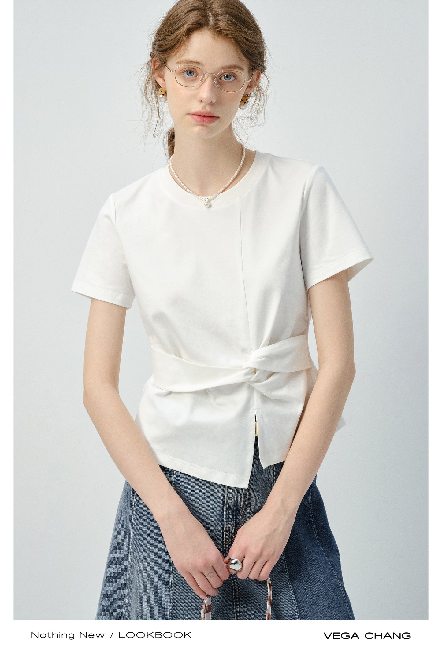 Twisted Knot T-Shirt In Sunscreen Ice-Tech Fabric