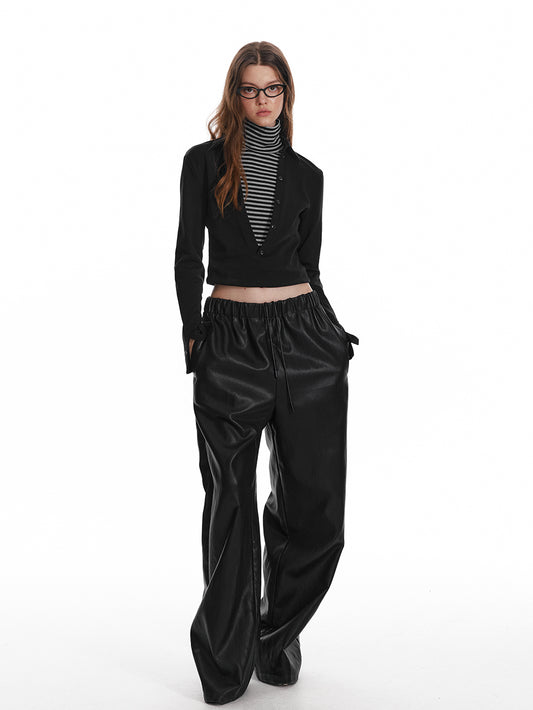 High Neck Layered Half-Button Top