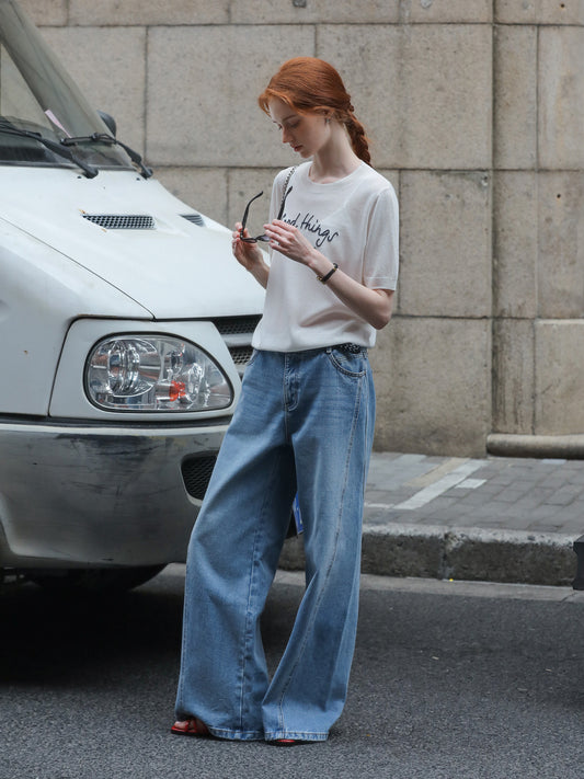 High Waist Wide-Leg Jeans