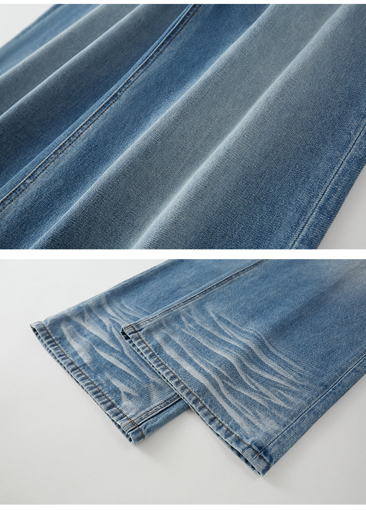 Wide-Leg Jeans With Swallow Embroidery