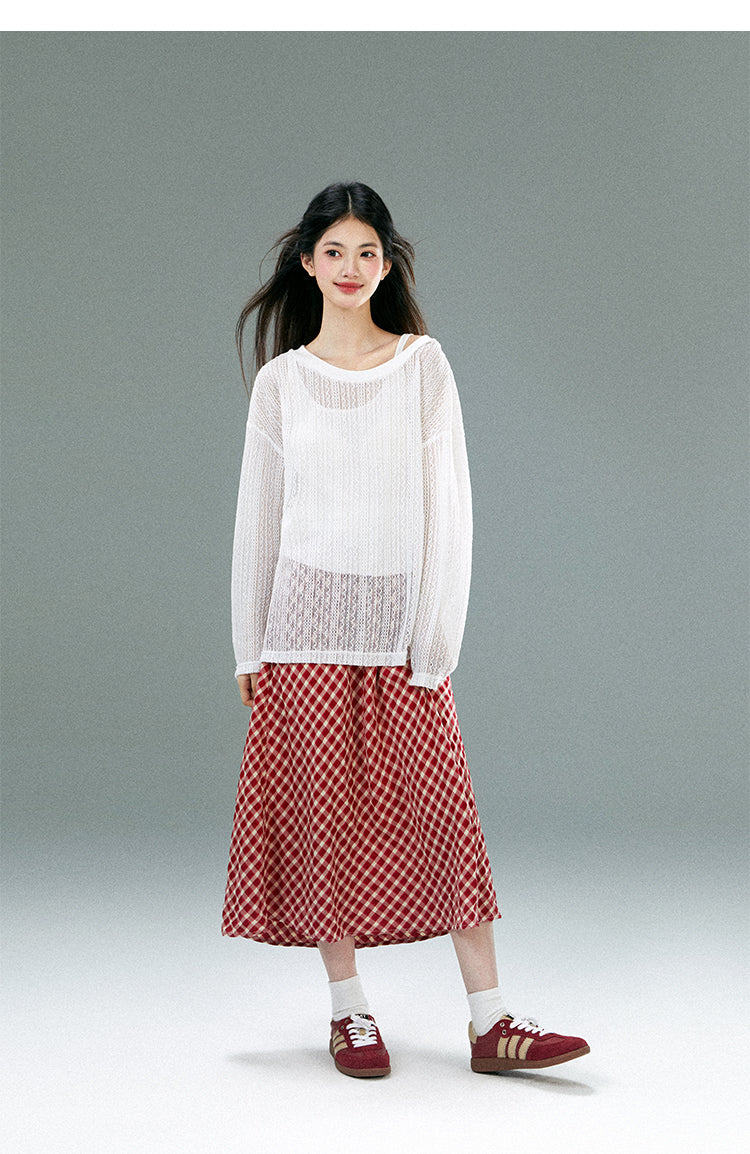 Oversized Sheer Sun Protection T-Shirt