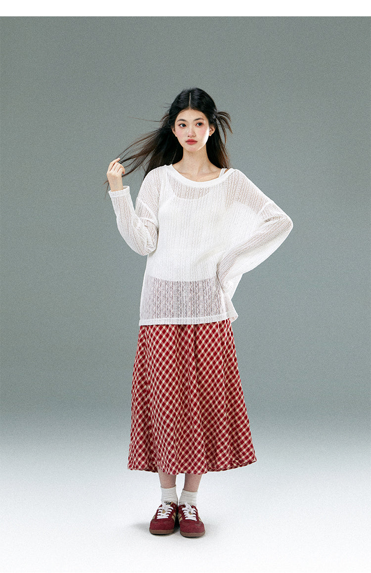 Oversized Sheer Sun Protection T-Shirt