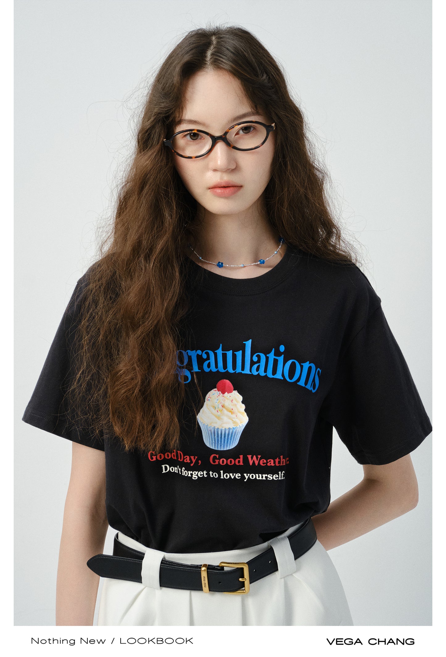 Cotton T-Shirt With Cupcake Print