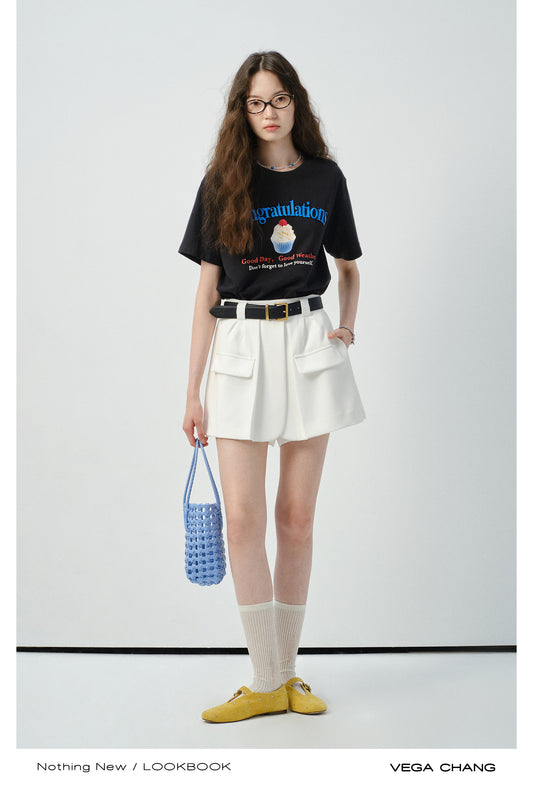 Cotton T-Shirt With Cupcake Print