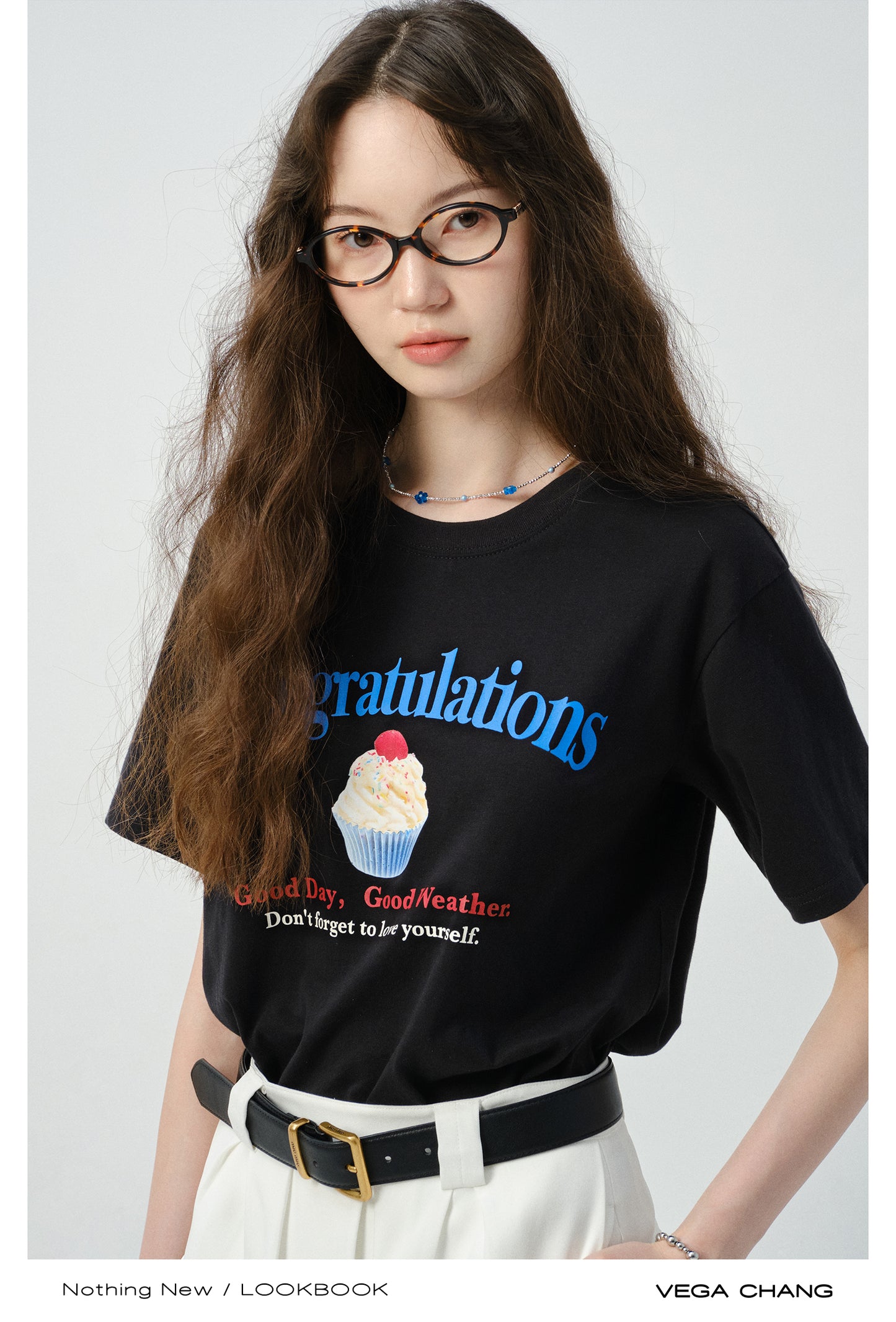 Cotton T-Shirt With Cupcake Print