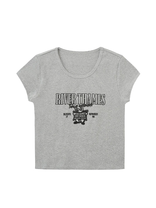 Short Printed Cotton T-Shirt