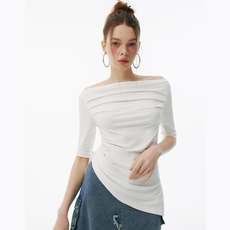 Chic Shirred Tube Top / Off-Shoulder Top