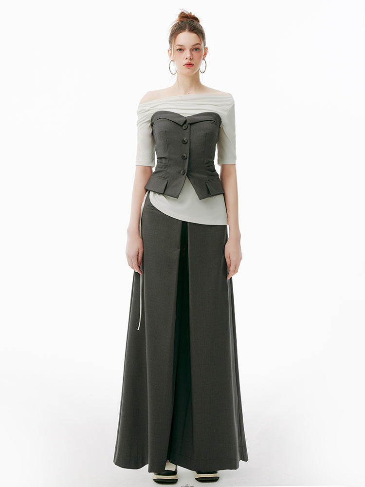 Chic Shirred Tube Top / Off-Shoulder Top