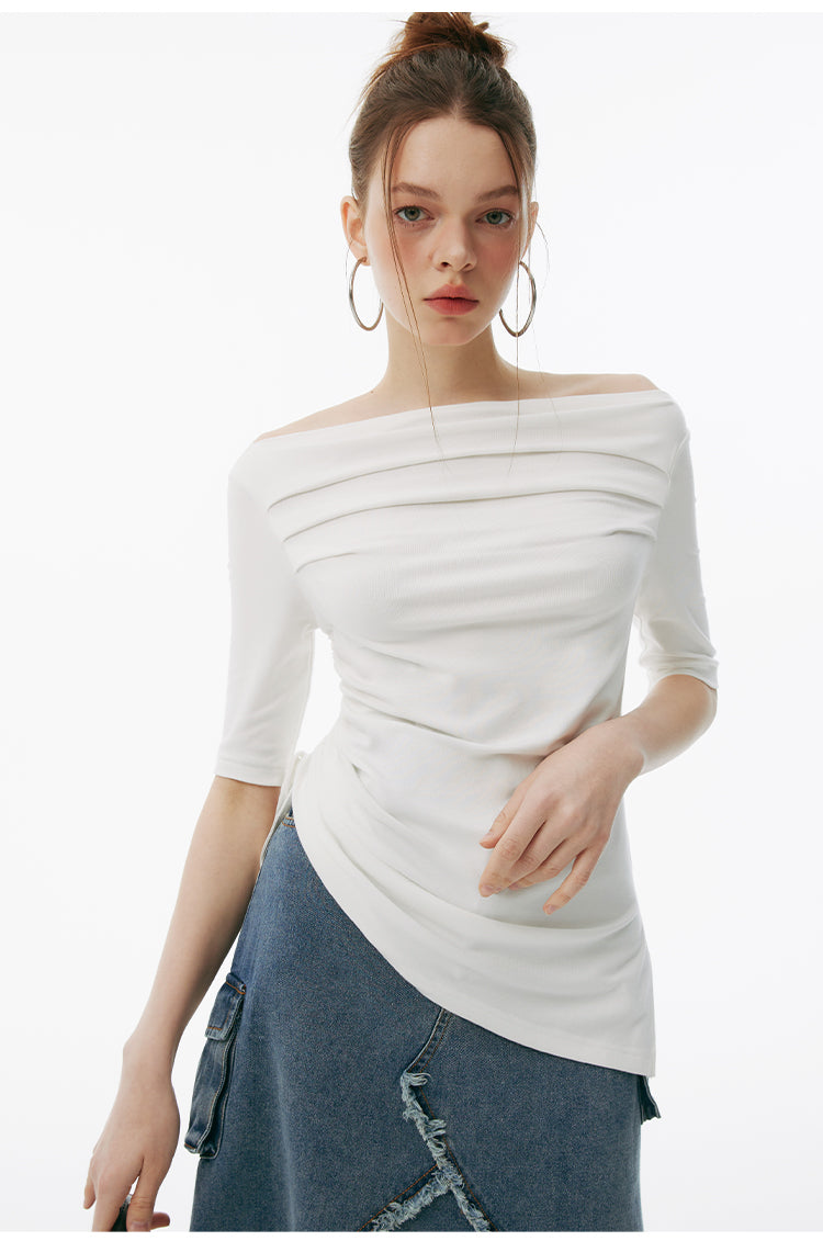 Chic Shirred Tube Top / Off-Shoulder Top