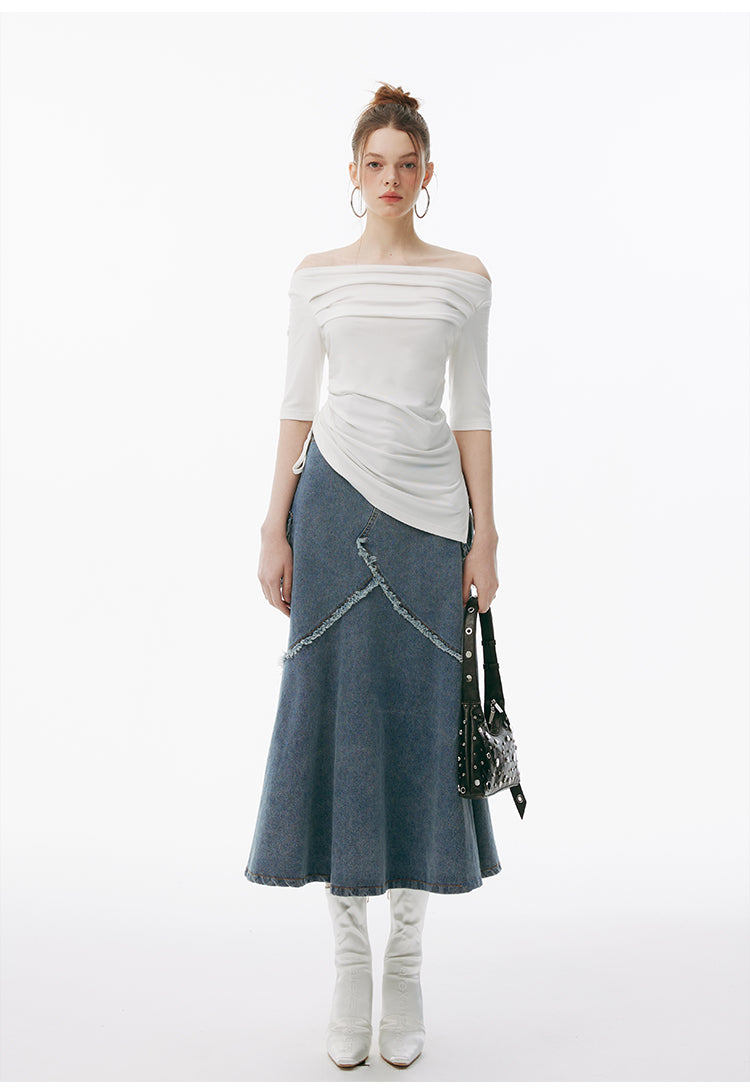 Chic Shirred Tube Top / Off-Shoulder Top