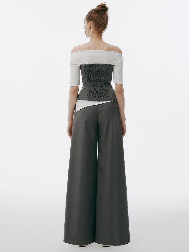 Chic Shirred Tube Top / Off-Shoulder Top