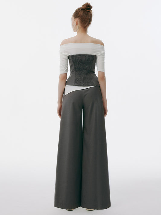 Chic Shirred Tube Top / Off-Shoulder Top