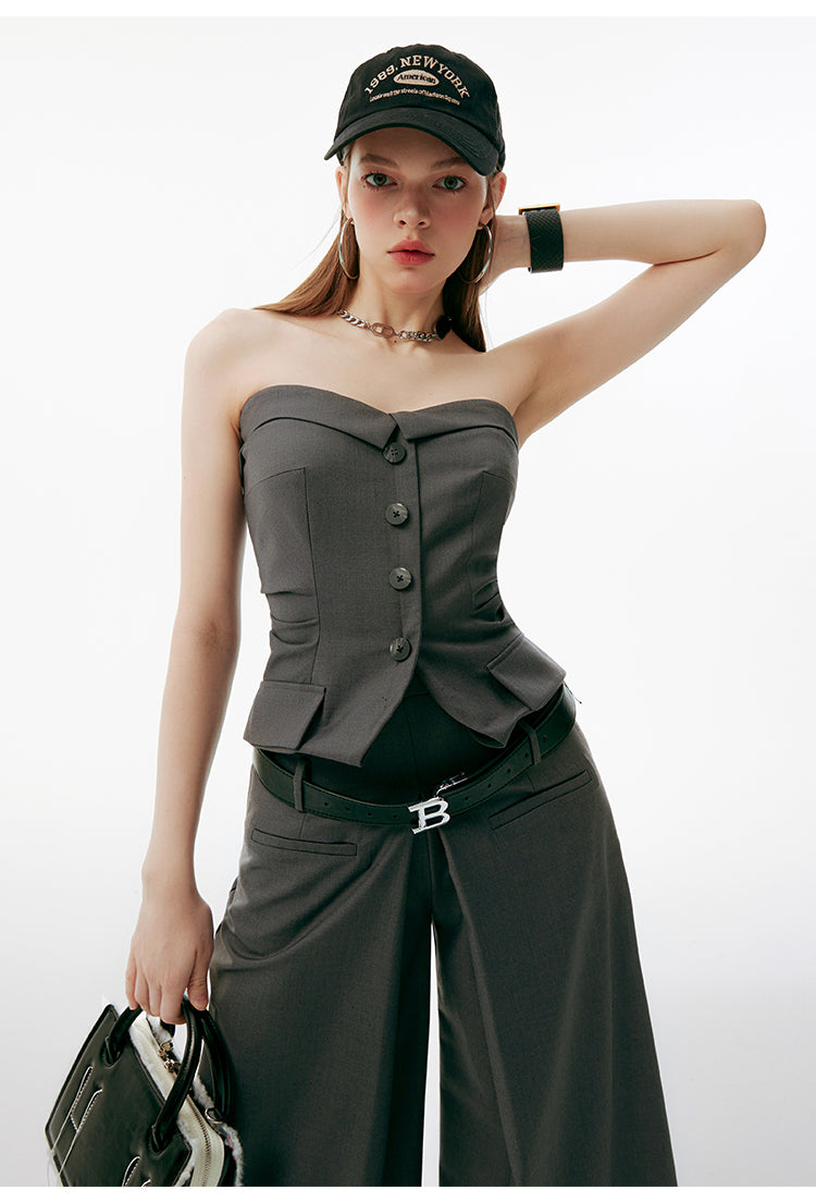 Chic Shirred Tube Top / Off-Shoulder Top