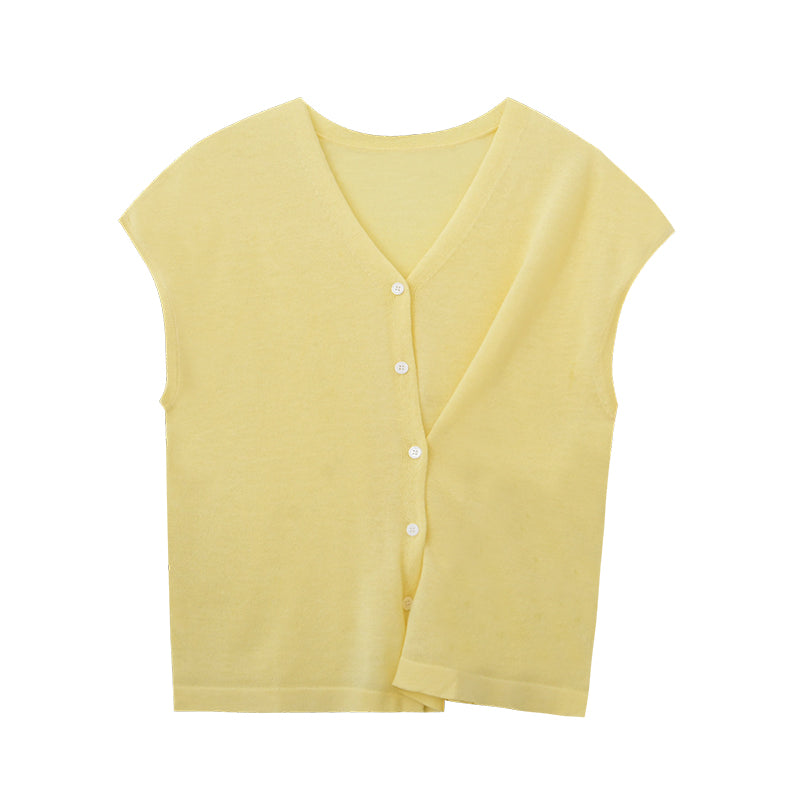 Dropped Shoulder Asymmetric Ruched Knit Top