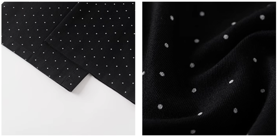 High-Waist Polka Dot Wide-Leg Pants