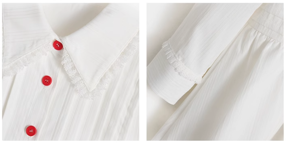 Doll Collar Pintuck Frilled Shirt Dress